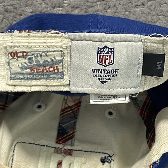 New York Giants Hat Men M/L Blue Embroidered Logo NFL Vintage Old Orchard Reebok - Picture 15 of 16